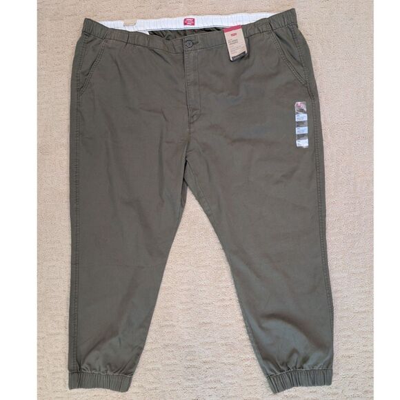 NWT Levi's XX Chino Joggers Pant Mens 3X 3XL XXXL Olive Green Drawstring Stretch - Picture 1 of 11
